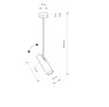 A technical drawing of a pendant light with dimensions indicated. Podgląd zdjęcia produktu