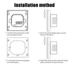 Diagrams illustrating the installation method of a thermostat. Produktbild-Vorschau