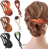 6 Stück Groß Haarspangen Damen Flache Haarklammer Claw Clip Produktbild-Vorschau 1