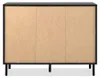 CALICOSY - Buffet 2 Portes 4 Tiroirs Noir et Bois L118 cm - Voir les images du produit 4