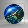 Wanduhr - Rund - Glasuhr - Nacht raum welt ansicht - Produktbild-Vorschau 3