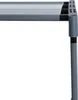 A close-up view of the corner of a gray fabric shelf unit with black support poles. Produktbild-Vorschau