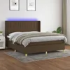 Boxspringbett mit Matratze & LED Dunkelbraun 160x200 cm Produktbild-Vorschau 2