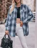 ASKSA Damen Karierte Bluse Casual Oversized Hemdbluse Produktbild-Vorschau 2