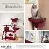 Arbre à chat MARCEL 141 cm - rouge bordeaux Voir les images du produit 7
