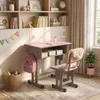 AIORBER Set scrivania e sedia per bambini, regolabile in Anteprima dell’immagine prodotto 1