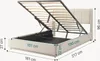LED Polsterbett 'Tröstiar' mit Bettkasten Leinen 160 x 200 Produktbild-Vorschau 3