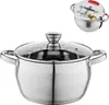 Casserole à induction en acier inoxydable avec couvercle Voir les images du produit 1
