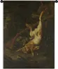 MuchoWow® Wandteppich Wandbehang Jagd mit einem toten Hasen Produktbild-Vorschau 1