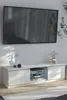 TV skrinka, 120 cm, biela, s LED osvetlením, hrúbka 18 mm, Náhľad obrázku produktu 2