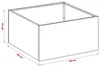 vidaXL záhradný kvetináč s vzhľadom nažltej rez, 80 x 80 x Náhľad obrázku produktu 7