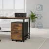 Cassettiera con rotelle Relaxdays, 3 cassetti, raccoglitori Anteprima dell’immagine prodotto 2