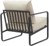 CLP Lounger Manea mit Metallgestell creme Kunstleder Produktbild-Vorschau 5