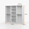 Drehtürenschrank Kleiderschrank Schrank 230 cm Weiß/Weiß Produktbild-Vorschau 5