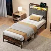UnboxG Metallbett 90x200 mit Stauraum-Kopfteil,LED und Produktbild-Vorschau 11