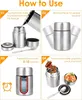 Thermobehälter 800 ml für Essen, Edelstahl Wärmebehälter Produktbild-Vorschau 9