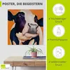 ARTland Poster Kuh Rosa Größe: 30x30 cm Produktbild-Vorschau 2