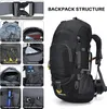 60L Wasserdichter leichter Wanderrucksack mit Regenschutz, Produktbild-Vorschau 7