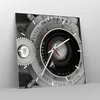 Wanduhr - Quadrat - Glasuhr - Objektiv Schwarzweiß Vintage Produktbild-Vorschau 4