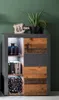 A cabinet with a sliding door, decorated with plants and a US Route 66 sign. Produktbild-Vorschau