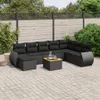The Living Store 9-tlg. Garten-Sofagarnitur mit Kissen Produktbild-Vorschau 2