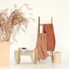 Relaxdays Badhocker, Bambus, Griffe, ergonomische Produktbild-Vorschau 2