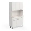 Buffetschrank Pavel 185cm hoch - matt weiß/akazienfarben Produktbild-Vorschau 6