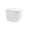 BELVIT WC sospeso senza bordo, bianco lucido, forma a D e Anteprima dell’immagine prodotto 1