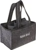 Flaschenträger anthrazit 6 Flaschen Man Bag Filztasche Bier Produktbild-Vorschau 1
