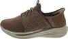 Side view of a brown Skechers Slip-Ins shoe. Voir les images du produit