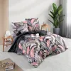 Bettwäsche 240x220 cm 3 teilig set, geblümt, anthrazit Produktbild-Vorschau 2
