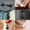 Collage of images showing the MiLi MiTag Smart Geo Tag attached to keys, a bag, a suitcase, and pet collars. Voir les images du produit