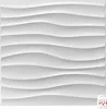 A white 3D wall panel with a wavy pattern. Náhľad obrázku produktu