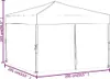 vidaXL Tenda da festa pieghevole con pareti laterali nere Anteprima dell’immagine prodotto 14