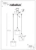 Instructional diagram for a Rabalux pendant light. Náhľad obrázku produktu