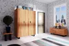 Kleiderschrank Leeds Kernbuche massiv 149x50x210 Produktbild-Vorschau 2