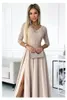 Numoco dames feestjurk Amber, beige, maat XL Productafbeelding-voorbeeld 12