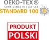 The image contains logos and text related to product certifications and origin. Voir les images du produit