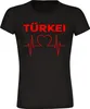 multifanshop Damen T-Shirt - Türkei - Herzschlag, schwarz, Produktbild-Vorschau 1
