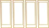 Four identical gold rectangular frames are arranged side-by-side against a white background. Podgląd zdjęcia produktu