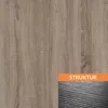 A close-up of a wood grain texture with an overlay indicating 'STRUKTUR' and a darker wood grain sample. Náhled obrázku produktu