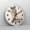Wanduhr - Rund - Glasuhr - Zeichnung einzeilig Frau - Produktbild-Vorschau 4