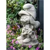 Schlumpfine klein, Figur für den Garten, aus Kunststein, Produktbild-Vorschau 2