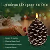 Meisterhome® Lot de 3 bougies LED en forme de pomme de pin Voir les images du produit 6
