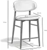 Bronx71 Barhocker Lara Leinen off white 70 cm Produktbild-Vorschau 2