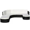 vidaXL 4-tlg. Garten-Lounge-Set mit Auflagen Poly Rattan Produktbild-Vorschau 1