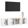 vidaXL Set di mobili TV a 3 pezzi in legno bianco Anteprima dell’immagine prodotto 3