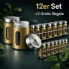 Gewürzstreuer Set Gewürzregal Pfeffer Salz Gewürz Streuer Produktbild-Vorschau 1