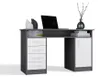 Scrivania ADA BIANCO ANTRACITE 125 cm 4 Cassetti Armadio Anteprima dell’immagine prodotto 8