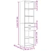 Highboard Grau Sonoma 45x42,5x185 cm Holzwerkstoff Produktbild-Vorschau 9